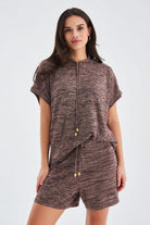 Peraluna-Kaira Blouse & Shorts Kapüşonlu Yazlık Kadın Triko Şort Takım-Şort-15-roqelvaxirum.shop