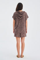 Peraluna-Kaira Blouse & Shorts Kapüşonlu Yazlık Kadın Triko Şort Takım-Şort-21-roqelvaxirum.shop