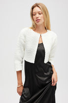 Peraluna-Kayla, Düz örgü, Kadın Kısa Triko Hırka Ekru-Hırka-4-roqelvaxirum.shop