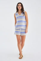 Peraluna-Laura Top & Shorts Yazlık Kadın Triko Şort Takım-Şort-4-roqelvaxirum.shop