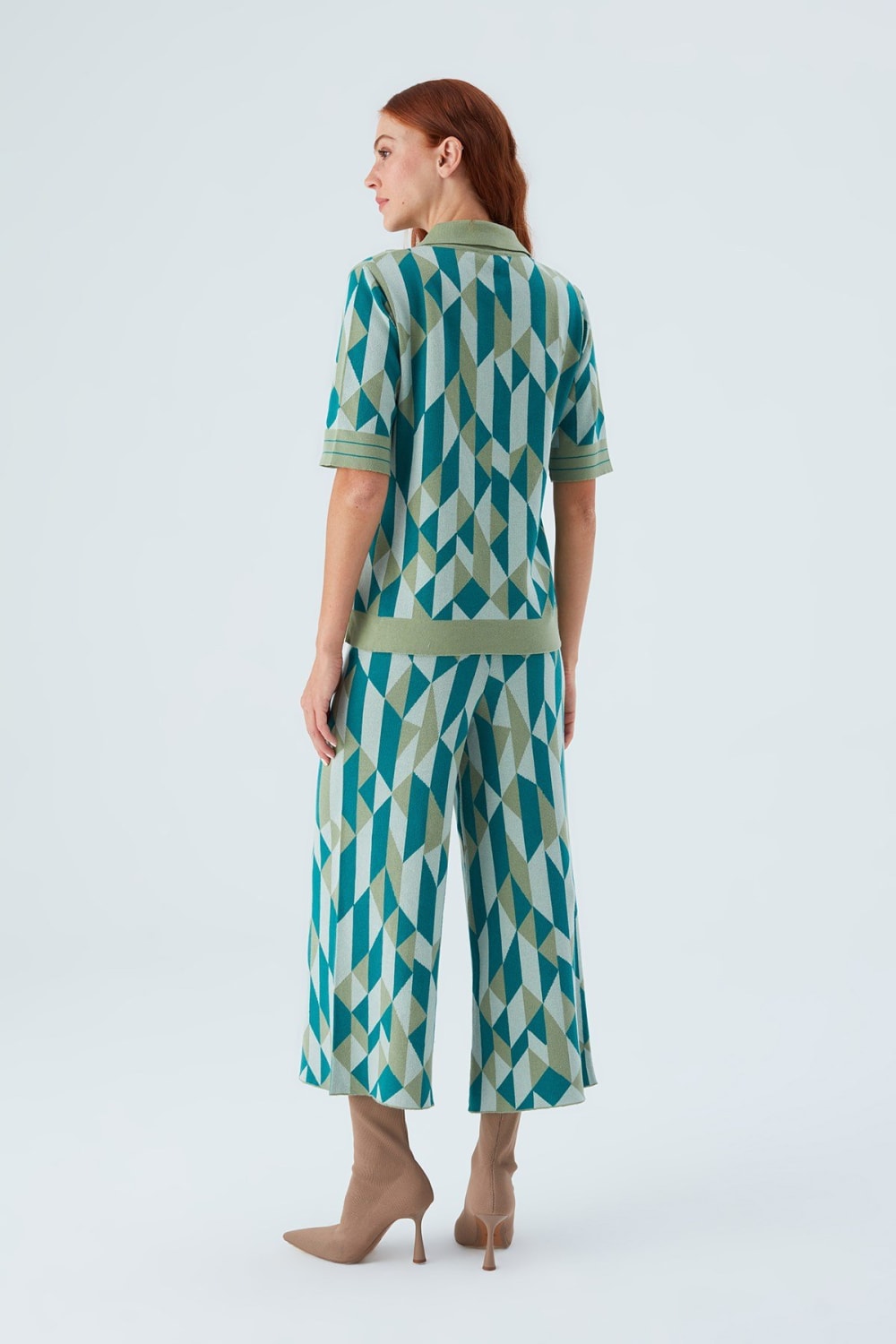 Peraluna-Lena Trouser %100 Pamuk Geometrik Retro Desenli Kadın Triko Pantolon -Pantolon-8-roqelvaxirum.shop