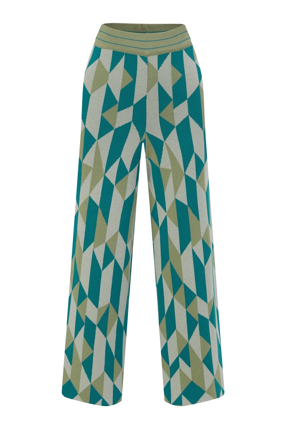 Peraluna-Lena Trouser %100 Pamuk Geometrik Retro Desenli Kadın Triko Pantolon -Pantolon-9-roqelvaxirum.shop