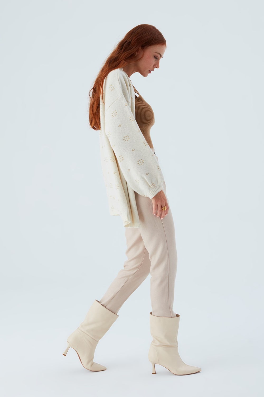 Peraluna-Lulu Cardigan Simli Kar Tanesi Desenli Uzun Kadın Triko Hırka-Kazak & Triko-7-roqelvaxirum.shop