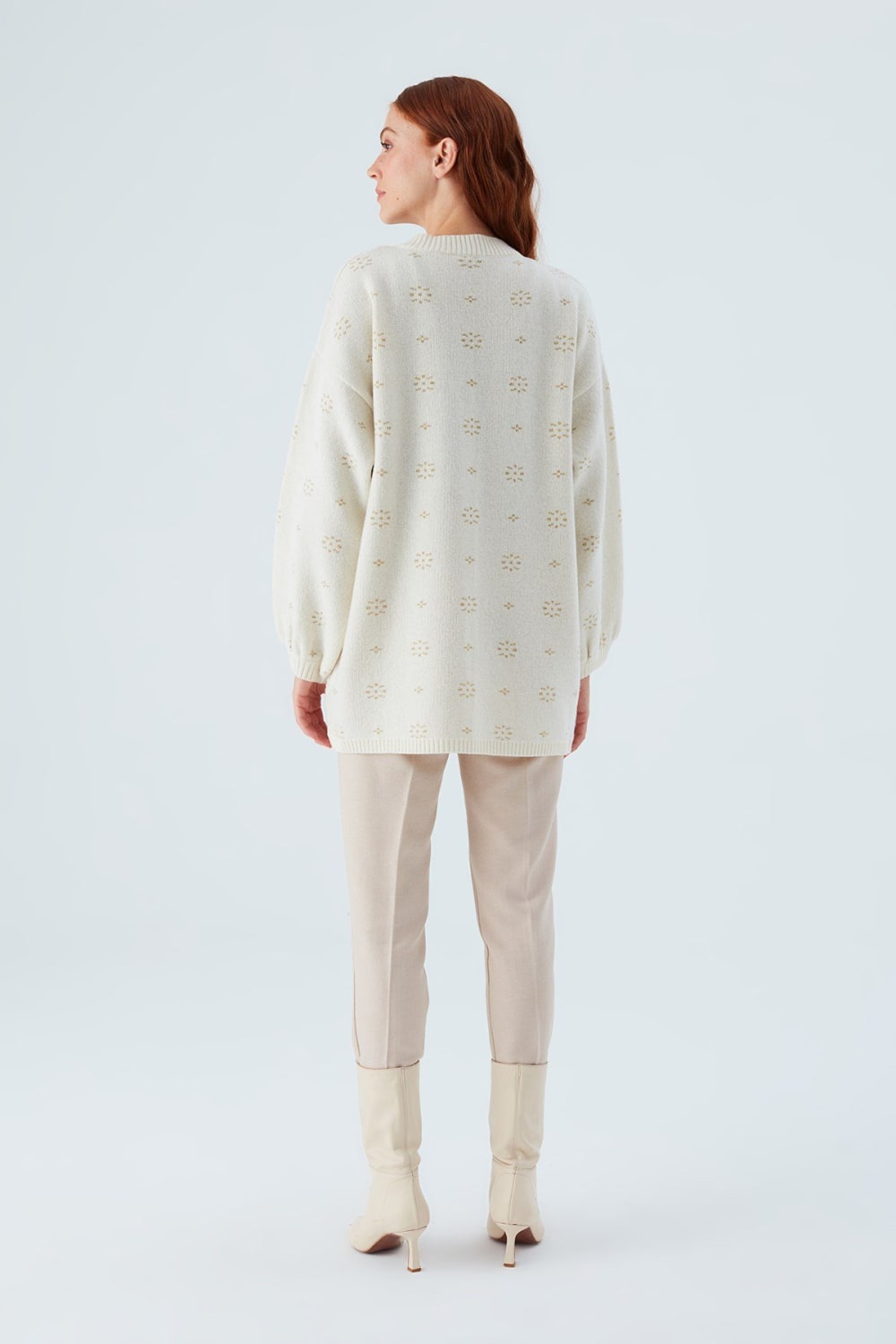 Peraluna-Lulu Cardigan Simli Kar Tanesi Desenli Uzun Kadın Triko Hırka-Kazak & Triko-9-roqelvaxirum.shop