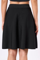 Peraluna-Michele Volanlı Mini Triko Etek Siyah-Etek-4-roqelvaxirum.shop