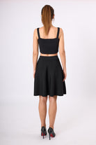 Peraluna-Michele Volanlı Mini Triko Etek Siyah-Etek-6-roqelvaxirum.shop
