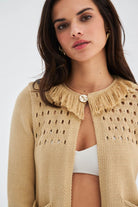 Peraluna-Miyoki̇ Cardigan & Shorts Mevsimlik Pamuklu Kadın Triko Takım Şort-Şort-4-roqelvaxirum.shop