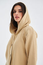 Peraluna-Mujo Cardigan & Shorts %100 Pamuk Kadın Triko Şort Takım-Şort-13-roqelvaxirum.shop