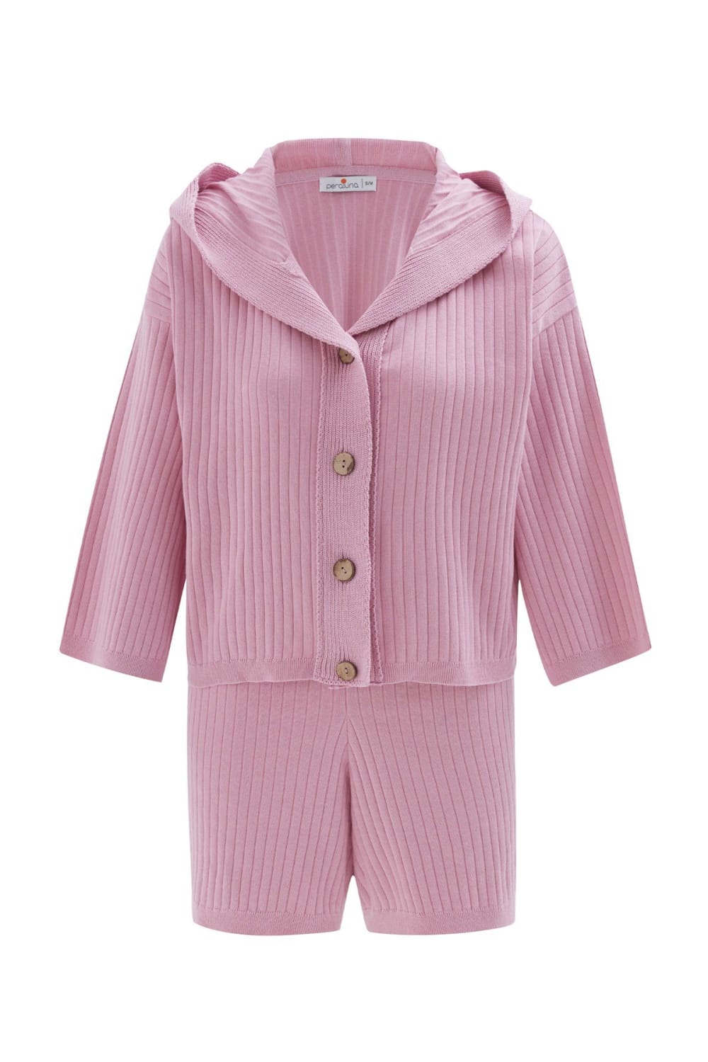 Peraluna-Mujo Cardigan & Shorts %100 Pamuk Kadın Triko Şort Takım-Şort-9-roqelvaxirum.shop