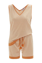Peraluna-Paru Top & Shorts Pamuklu Yazlık Kadın Triko Şort Takım-Şort-8-roqelvaxirum.shop