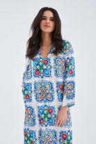 Peraluna-Ria Caftan Çini Desenli 123 Cm Derin Yırtmaçlı Saten Kadın Kaftan -Kimono-5-roqelvaxirum.shop