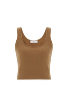 Peraluna-Ribana Örgü Kaşmir Karışımlı Krop Fit Kadın Triko Atlet-Atlet-18-roqelvaxirum.shop