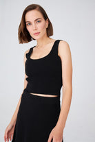 Peraluna-Ribana Örgü Kaşmir Karışımlı Krop Fit Kadın Triko Atlet-Atlet-8-roqelvaxirum.shop