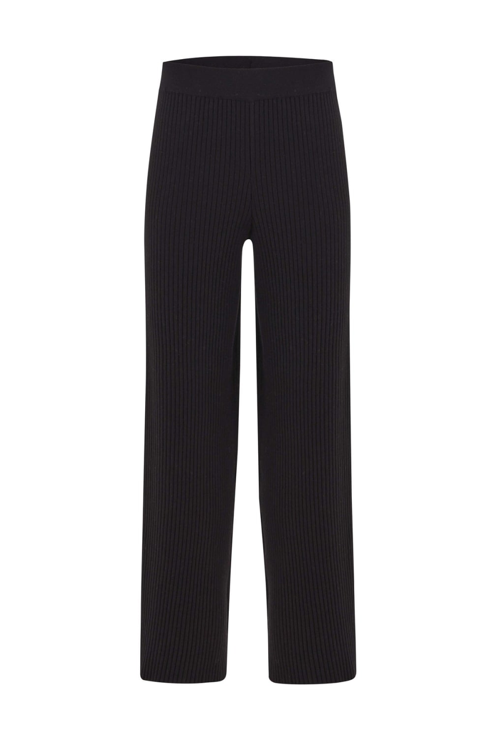Peraluna-Ribana Örgü Rahat Kesim Boru Paça Triko Pantolon-Pantolon-16-roqelvaxirum.shop