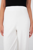 Peraluna-Ribana Örgü Rahat Kesim Boru Paça Triko Pantolon-Pantolon-7-roqelvaxirum.shop