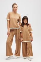 Peraluna-Rumi Kadın Beli Kemerli Triko Pantolon Camel-Pantolon-2-roqelvaxirum.shop