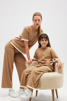 Peraluna-Rumi Kadın Beli Kemerli Triko Pantolon Camel-Pantolon-4-roqelvaxirum.shop