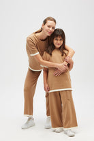 Peraluna-Rumi Kadın Beli Kemerli Triko Pantolon Camel-Pantolon-5-roqelvaxirum.shop