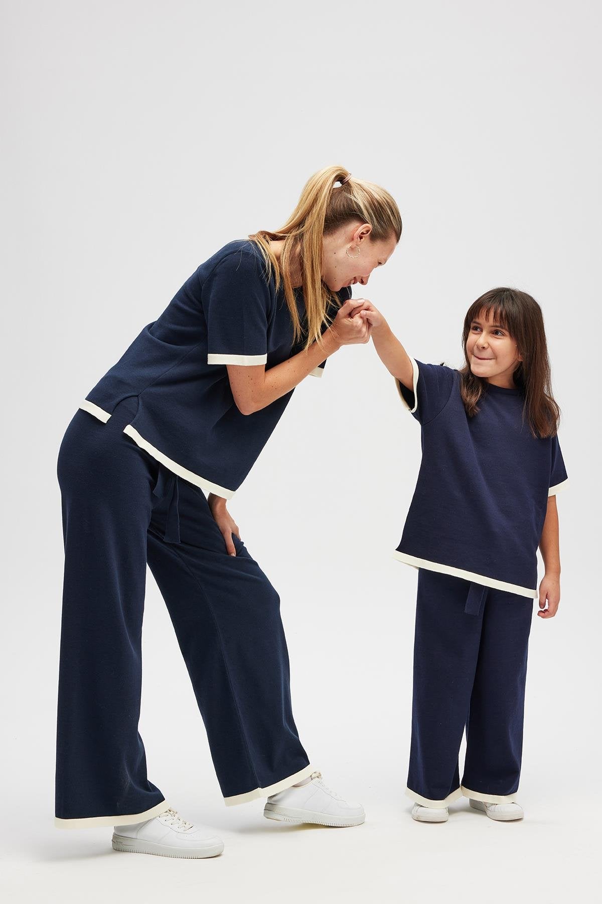 Peraluna-Rumi Kadın Beli Kemerli Triko Pantolon Navy-Pantolon-5-roqelvaxirum.shop