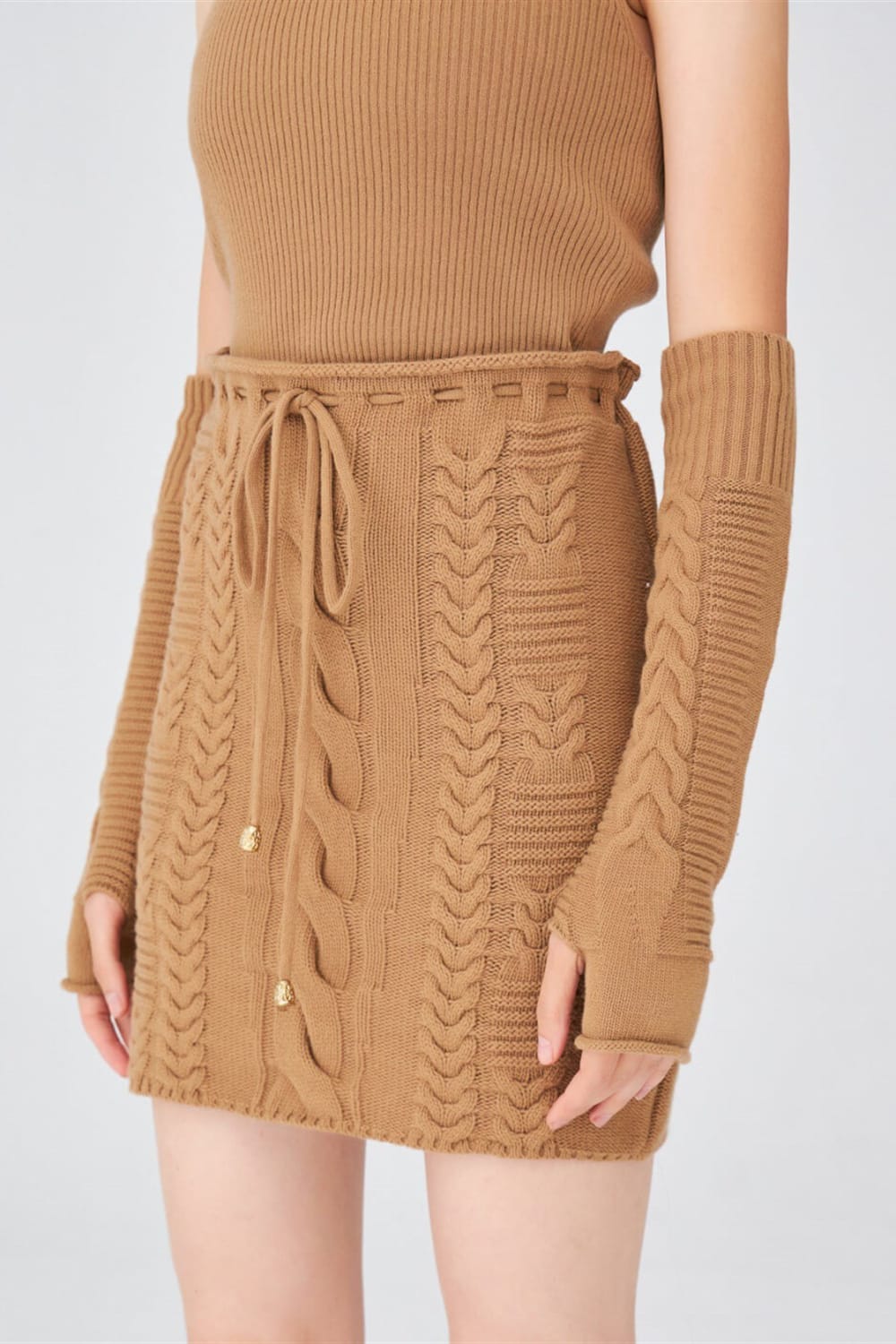 Peraluna-Saç Örgü Desenli Kadın Triko Etek-Etek-5-roqelvaxirum.shop