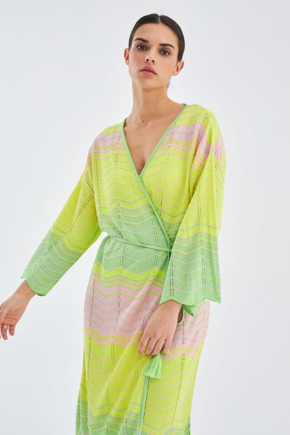 Peraluna-Sakura Çan Kollu Viskonlu Yazlık Kadın Triko Kimono-Kimono-1-roqelvaxirum.shop