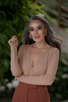 Peraluna-Styleboom X Devon Bodysuit V Yaka Uzun Kol Alttan Çıtçıtlı Kadın Triko Body-Body-13-roqelvaxirum.shop