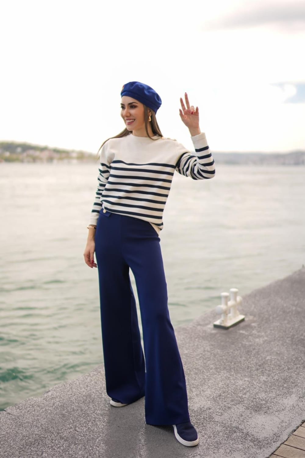 Peraluna-Styleboom X Marlene Trouser Düğme Detaylı Rahat Kesim Kadın Triko Pantolon -Pantolon-1-roqelvaxirum.shop