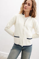 Peraluna-Summer Cardigan Fermuarlı Cepli Organik Pamuk Çelik Örgü Yazlık Kadın Triko Hırka-Kazak & Triko-10-roqelvaxirum.shop