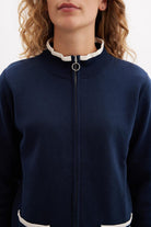 Peraluna-Summer Cardigan Fermuarlı Cepli Organik Pamuk Çelik Örgü Yazlık Kadın Triko Hırka-Kazak & Triko-5-roqelvaxirum.shop