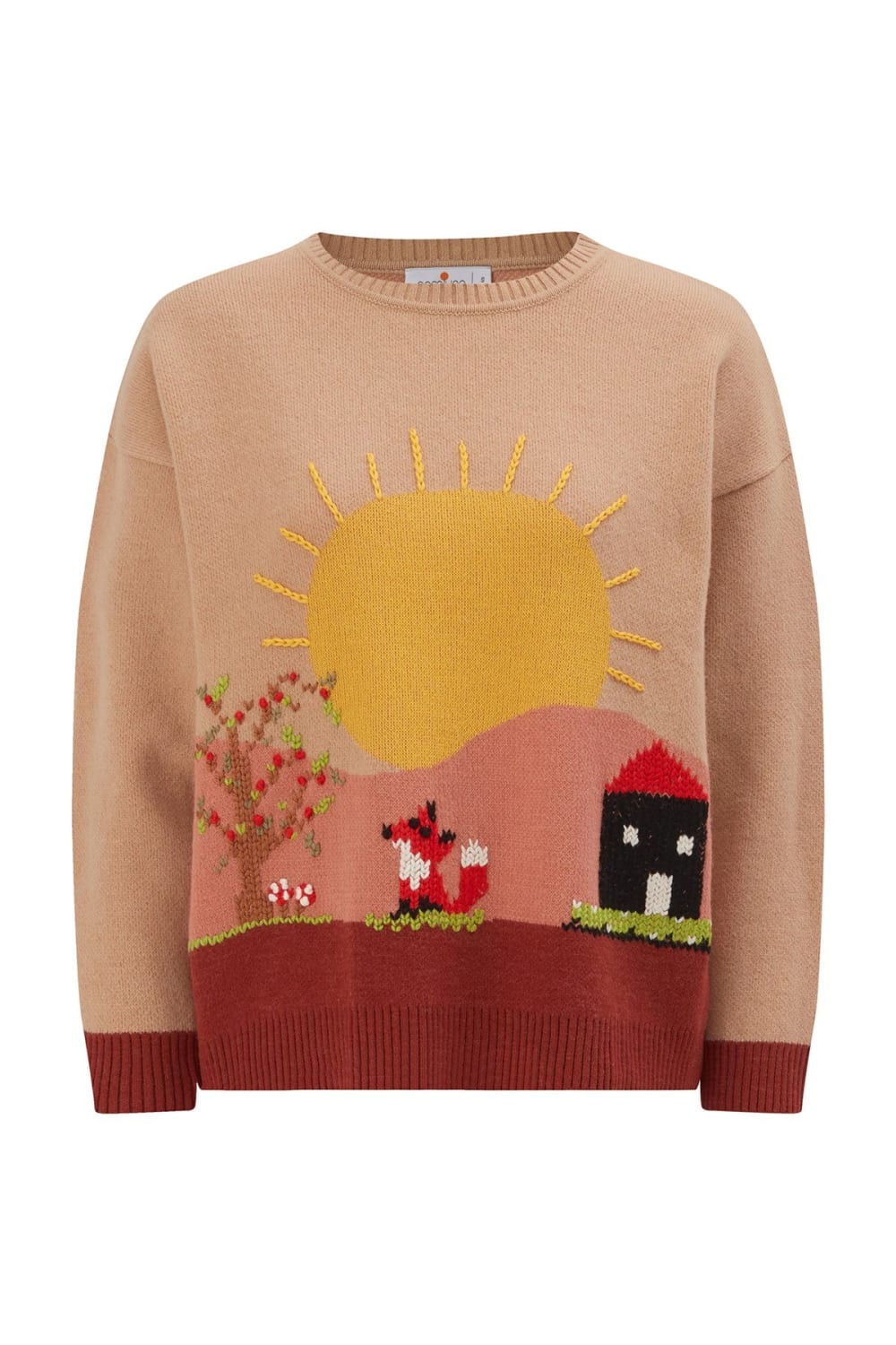 Peraluna-Sunny Pullover El İşlemeli Desenli Kadın Triko Kazak-Kazak & Triko-8-roqelvaxirum.shop