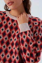 Peraluna-Trudy Pullover Baklava Desenli Standart Kesim Kadın Triko Kazak Multi-Kazak & Triko-3-roqelvaxirum.shop