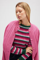 Peraluna-Zoey Mini Kabartma örgülü Triko Hırka şeker Pembe-Hırka-8-roqelvaxirum.shop