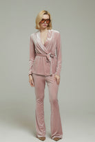 Pembe İspanyol Paça Pantolon Angel - 1