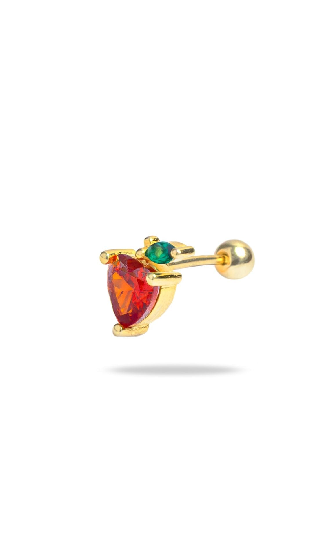 Pia Yuli-Red Apple Piercing-Küpe-2-roqelvaxirum.shop