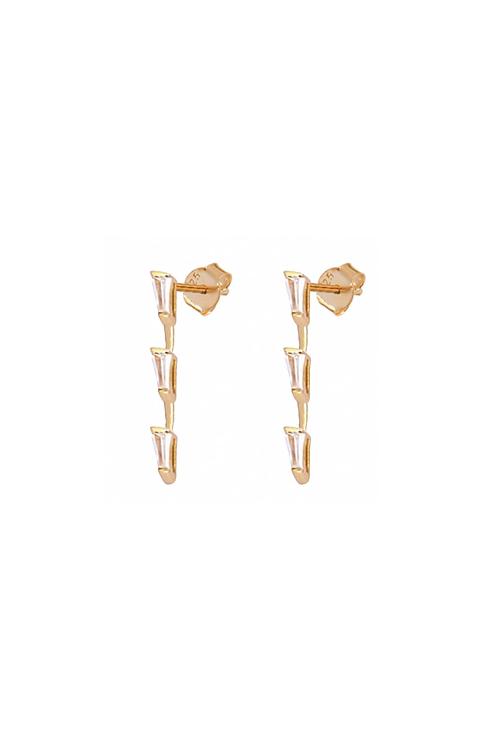 Pia&Co-Dera Üç Taşlı Gümüş Küpe-Küpe-1-roqelvaxirum.shop