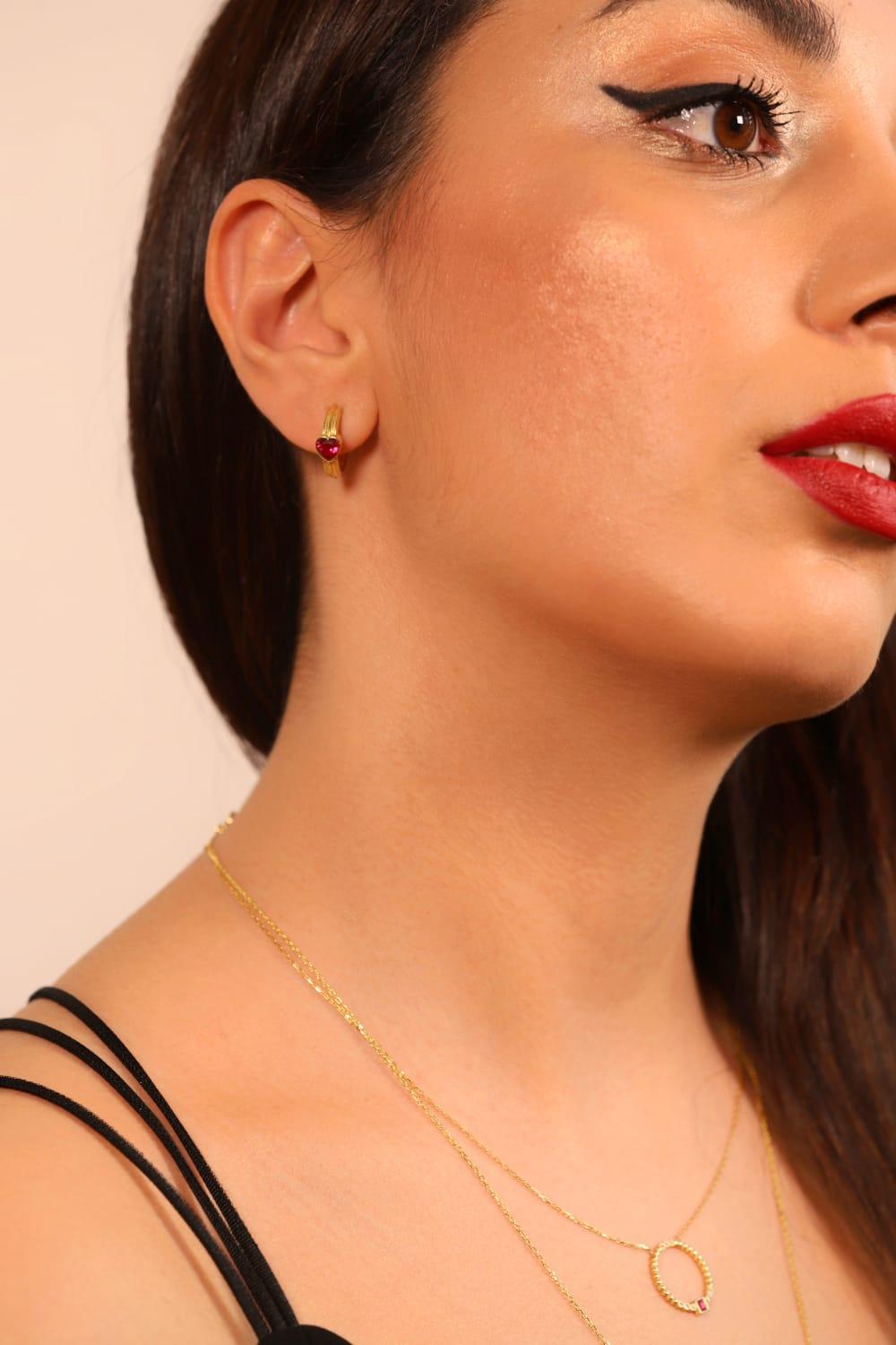 Pia&Co-Mirno Kalp Taşlı Küpe-Küpe-2-roqelvaxirum.shop