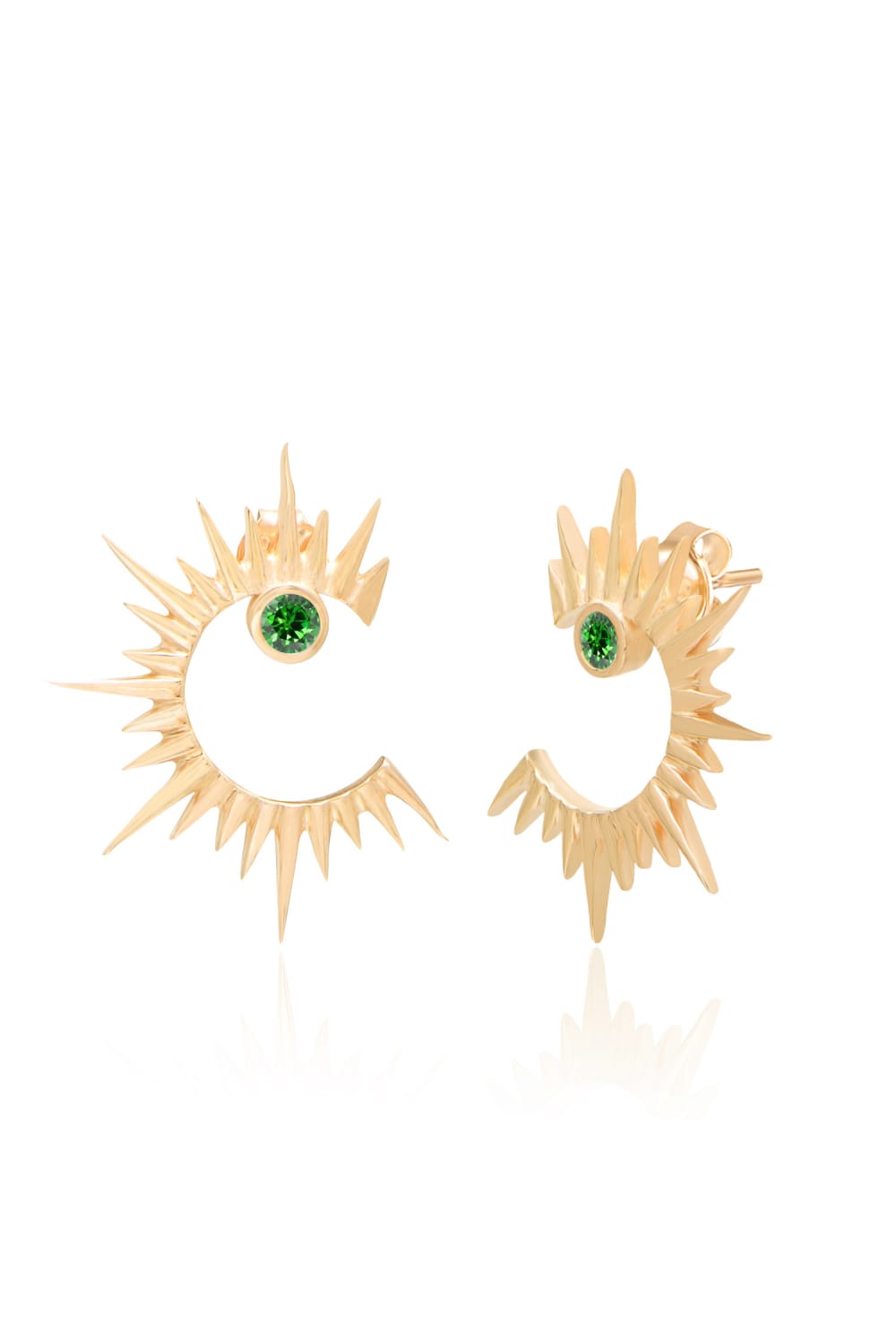 Pia&Co-Solar Taşlı Gümüş Güneş Küpe-Küpe-1-roqelvaxirum.shop