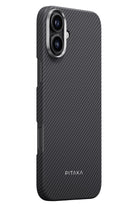 Classic Ultra Slim Iphone 16 Plus Magsafe Uyumlu Aramid Fiber Kılıf Siyah