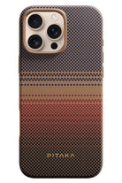 Military-Grade Iphone 16 Pro Magsafe Uyumlu Aramid Fiber Kılıf Sunset