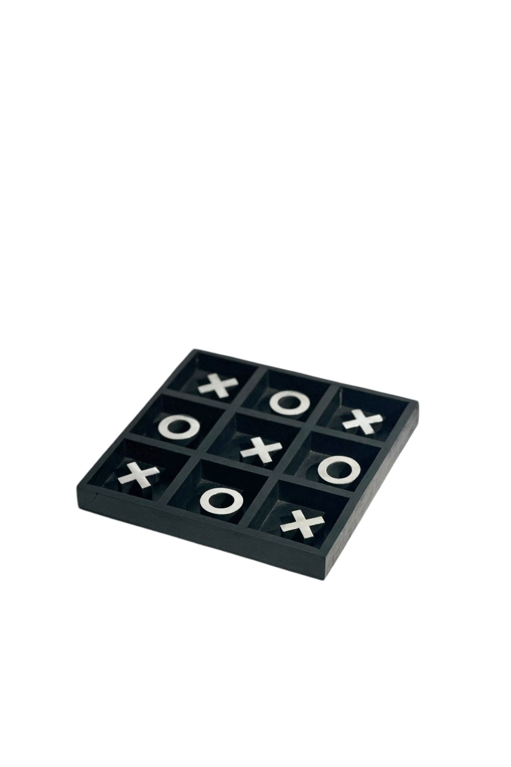 Ponet Maison-Siyah Ahşap Gümüş Detaylı Xox Dekoratif Tabla-Biblo-3-roqelvaxirum.shop