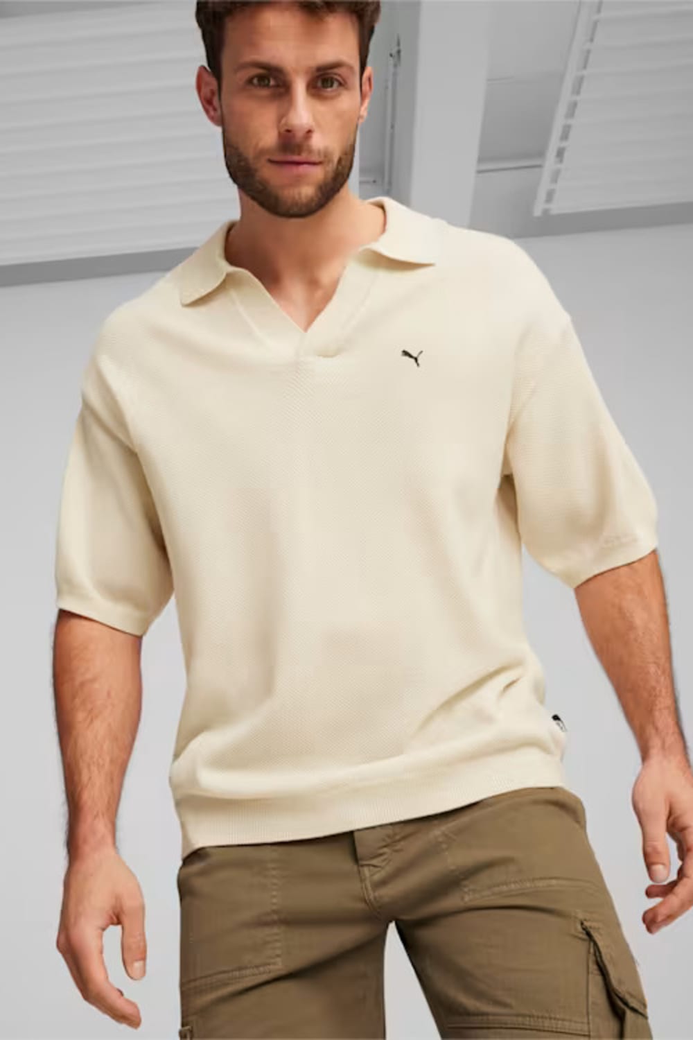 Puma-Basketball Nostalgia Knitted Polo-Alpine Snow-Sweatshirts & Hoodies-1-roqelvaxirum.shop