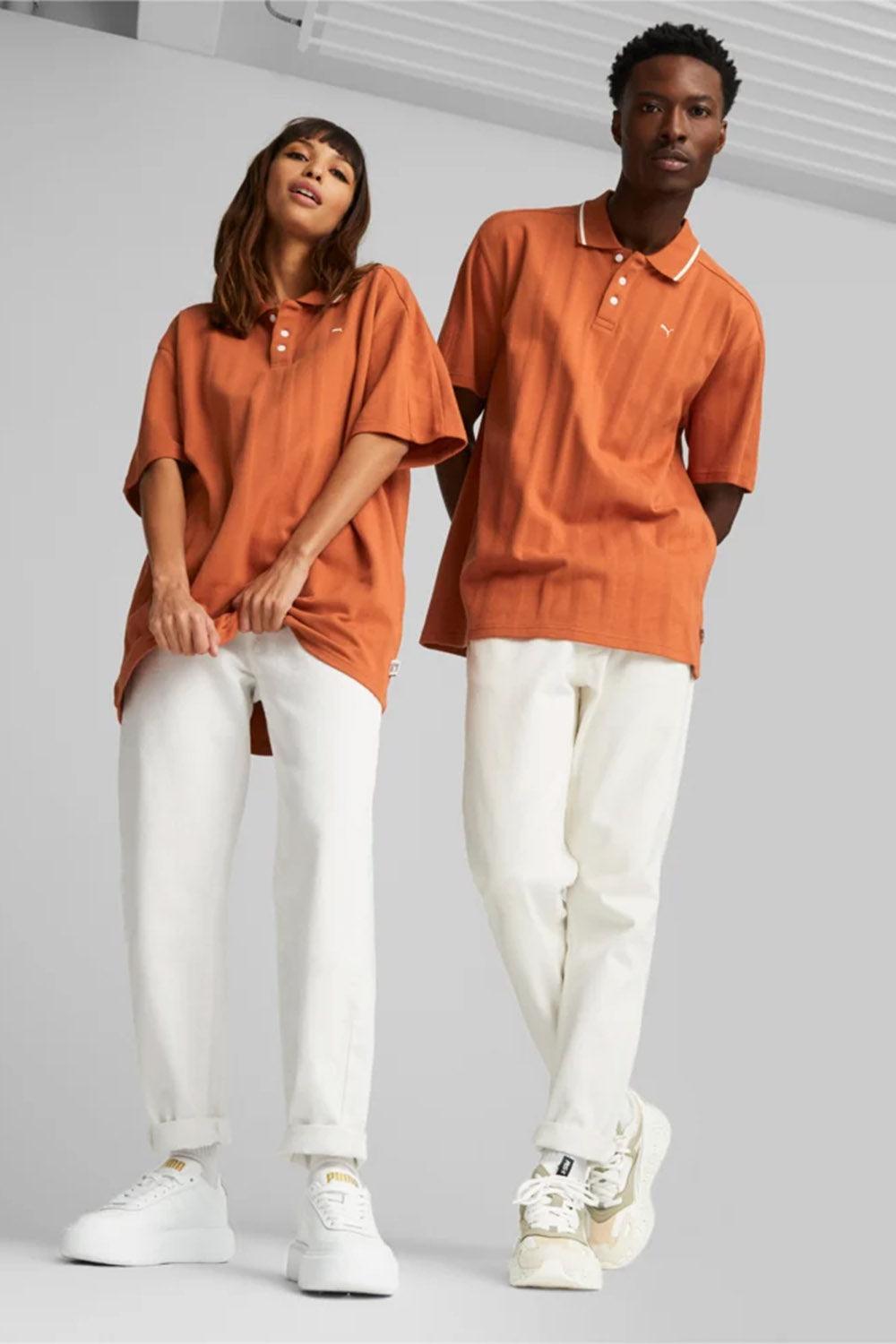 Puma-MMQ Fast Green T7 Polo Bombay Brown-T-Shirts-1-roqelvaxirum.shop