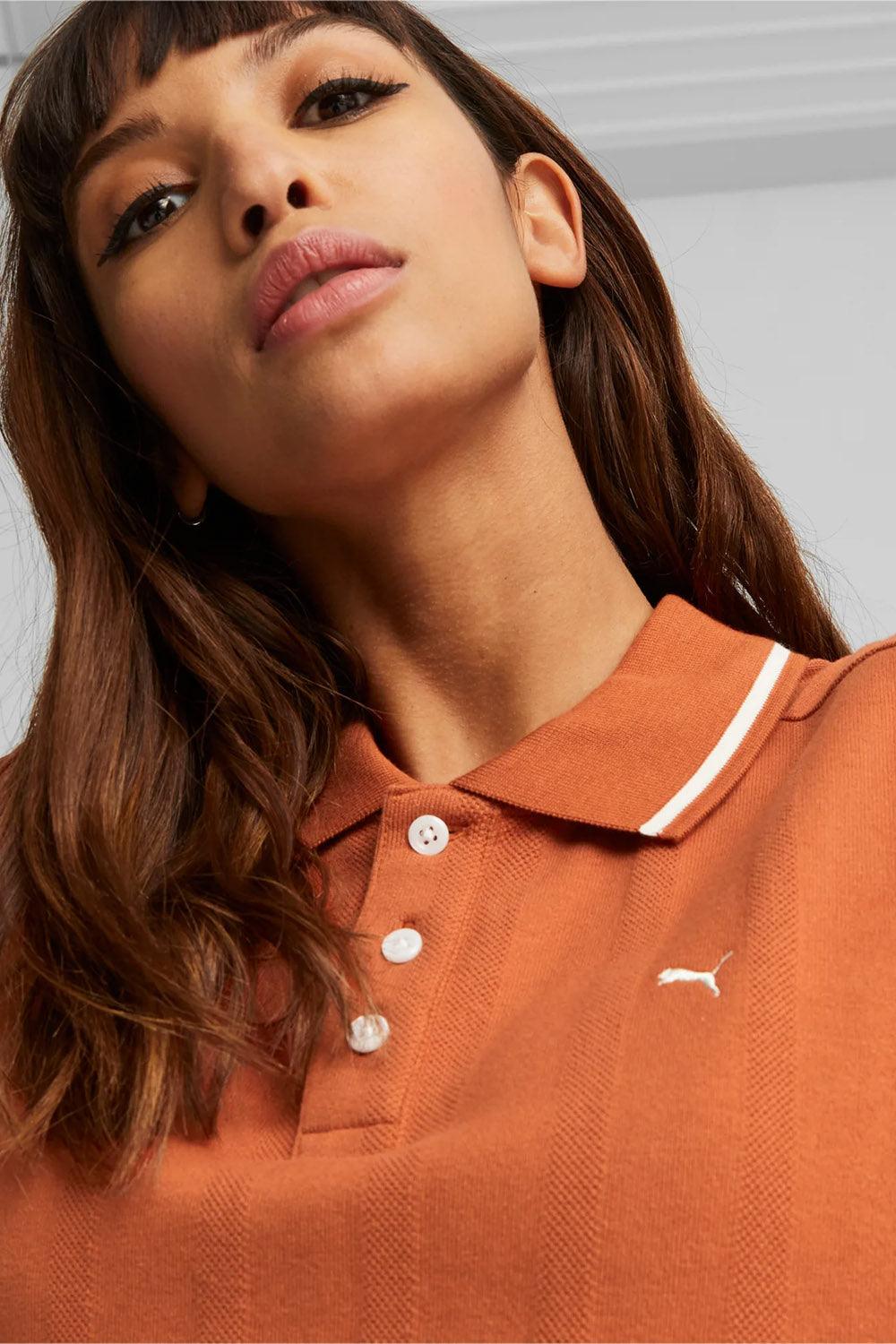 Puma-MMQ Fast Green T7 Polo Bombay Brown-T-Shirts-4-roqelvaxirum.shop