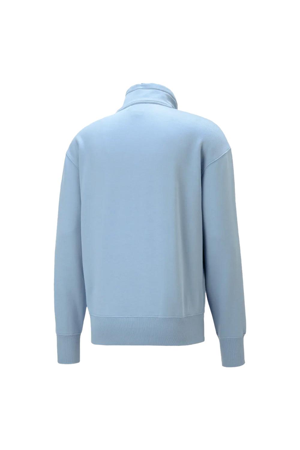 Puma-PUMA x AMI Half-Zip Sweatshirt Faded Denim-Sweatshirts & Hoodies-6-roqelvaxirum.shop