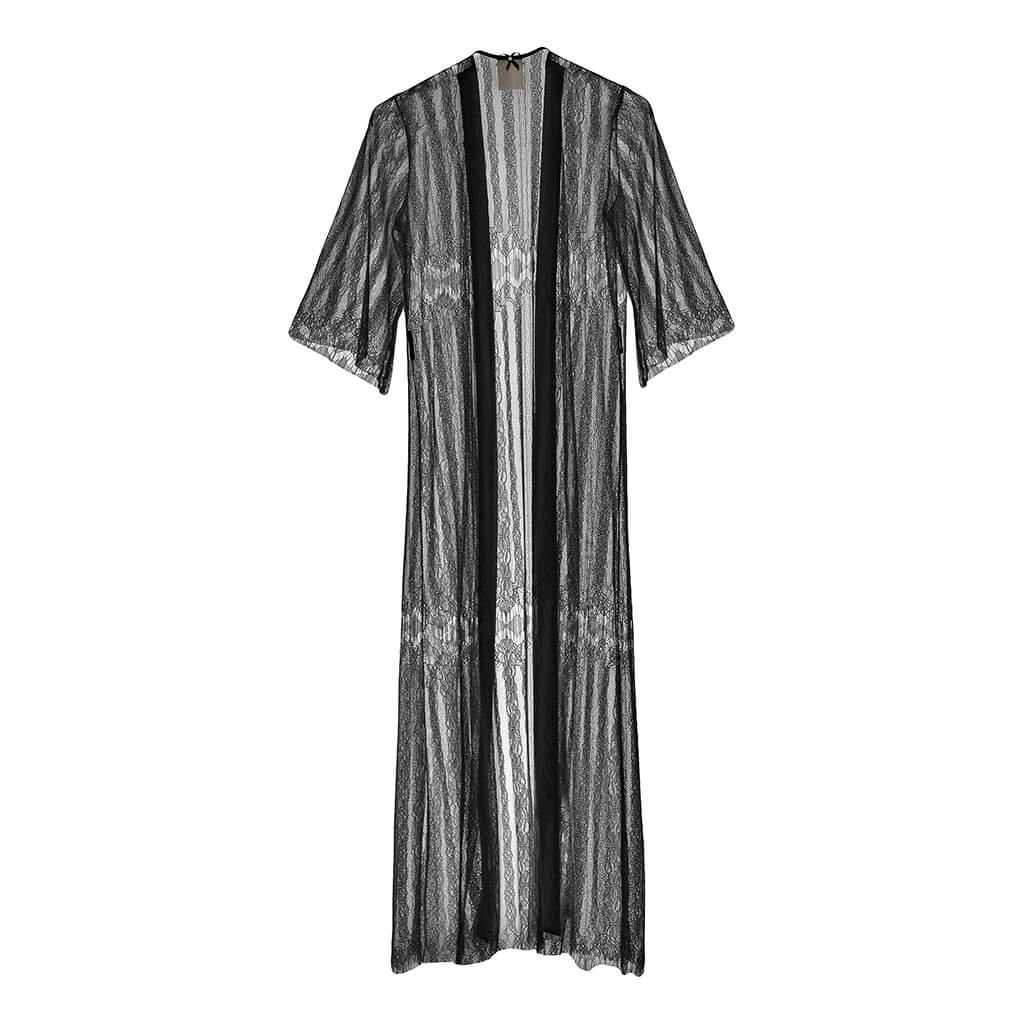 Pure Paris-Aimee Fransız Dantelli Uzun Sabahlık-Sabahlık-2-roqelvaxirum.shop