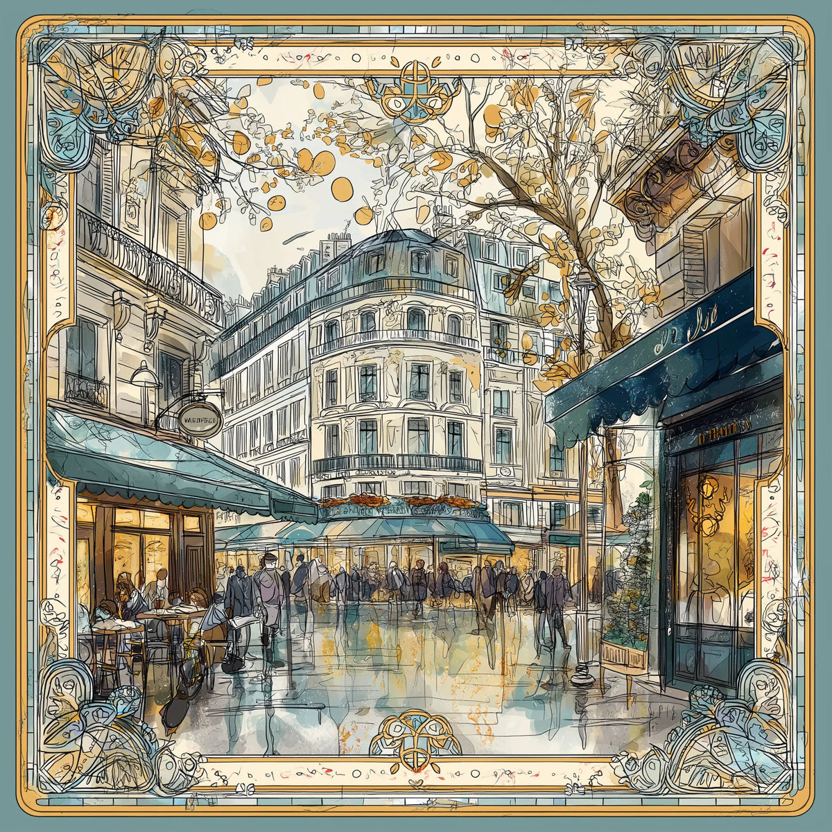 Pure Paris-Café Saint-Germain İpek Fular-Şal & Fular-1-roqelvaxirum.shop