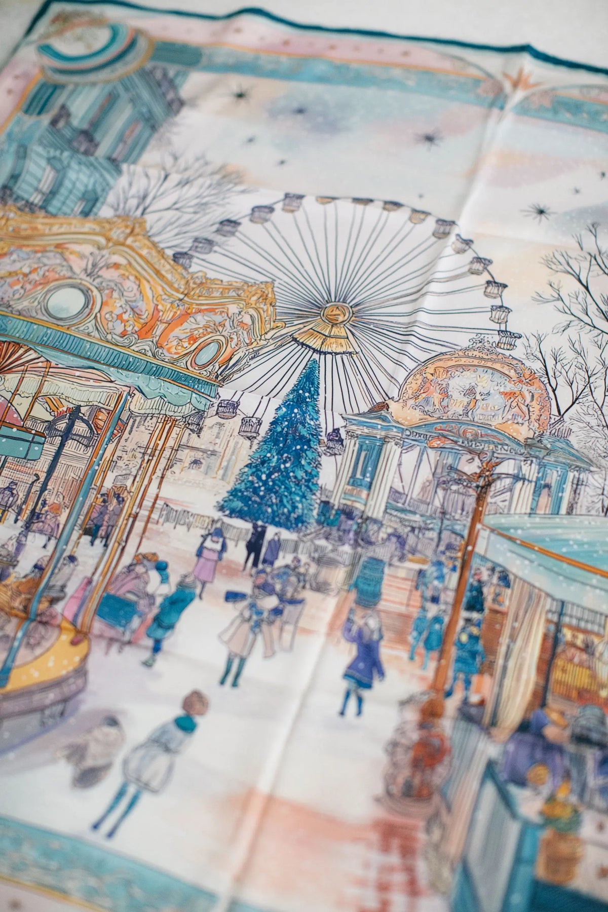 Pure Paris-Carrousel De Noël İpek Fular-Şal & Fular-4-roqelvaxirum.shop
