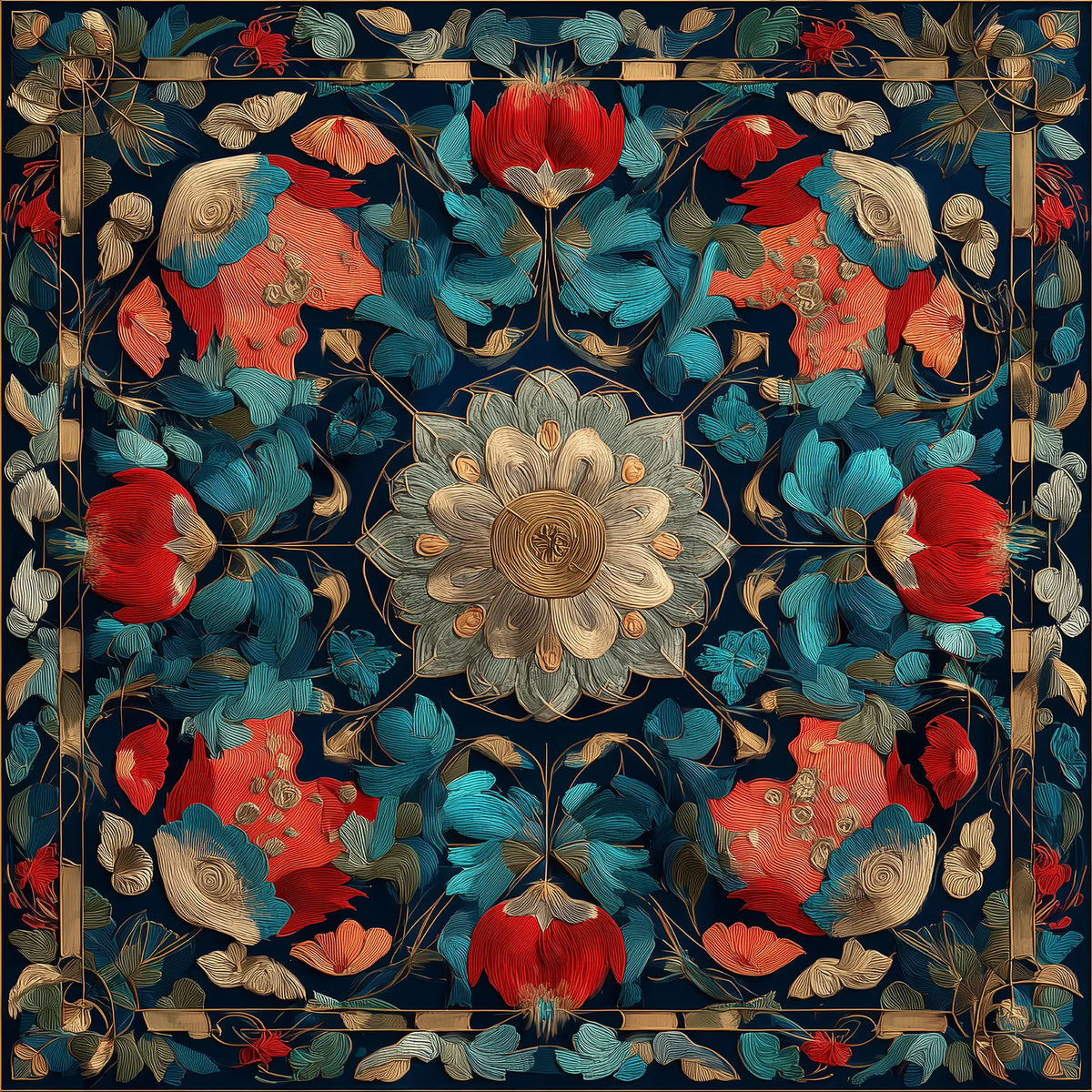 Pure Paris-Celestial Bloom İpek Fular-Şal & Fular-1-roqelvaxirum.shop