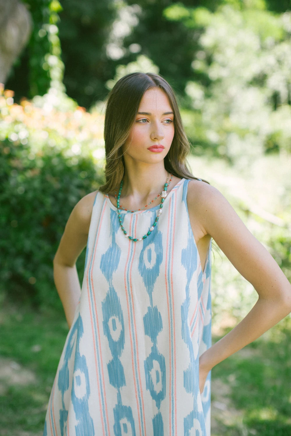 Pure Paris-Chora Kolsuz Keten Midi Elbise-Elbise-9-roqelvaxirum.shop