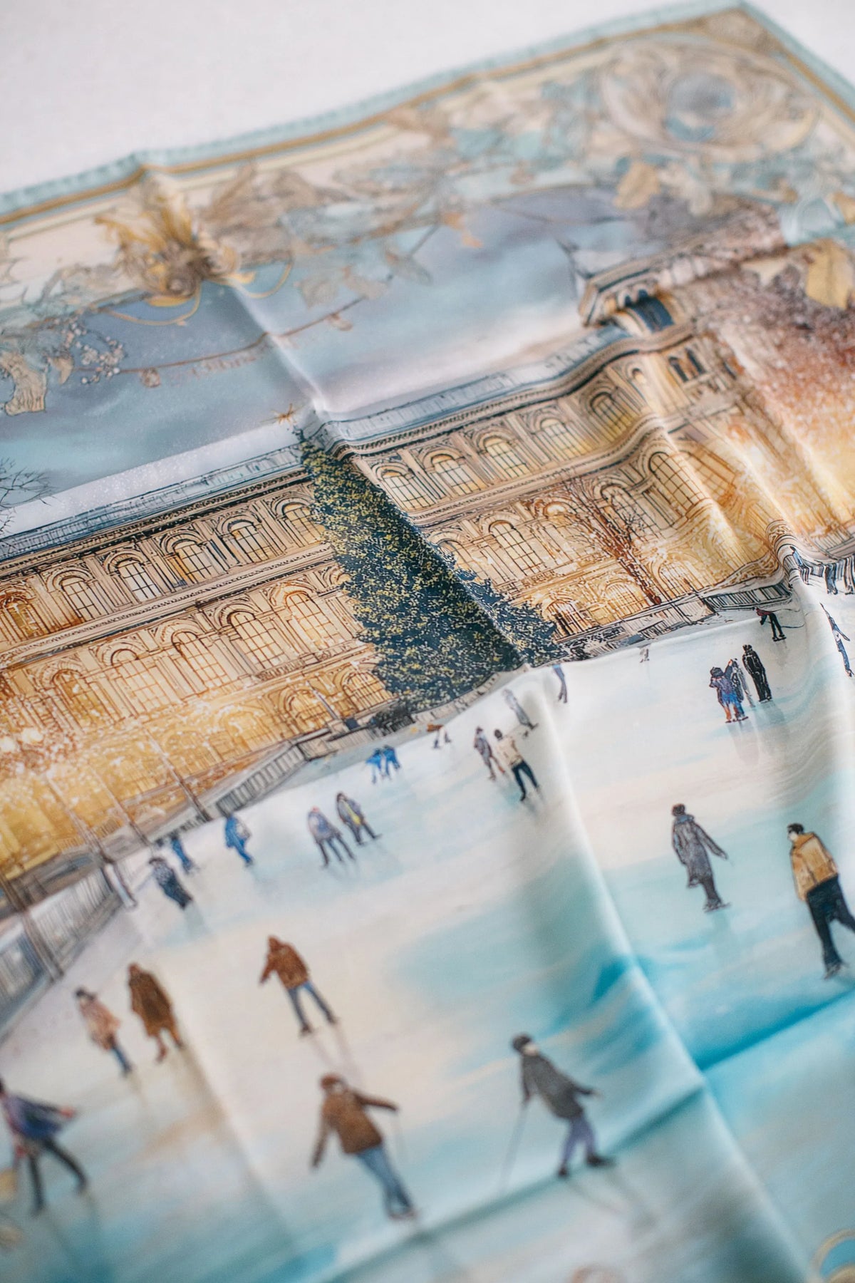 Pure Paris-Christmas Skating İpek Fular-Şal & Fular-4-roqelvaxirum.shop